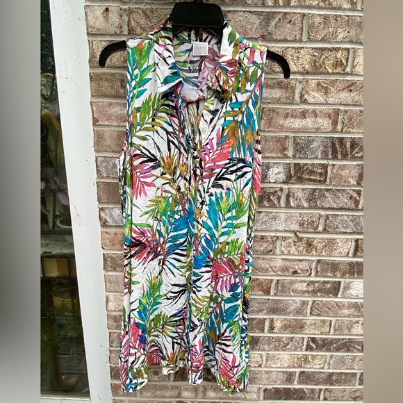 Tropical Rainbow Palm Print Cupio Shift Dress - Picture 4 of 10